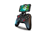 KROM Gamepad KENZO -NXKROMKNZ- alambrico e inalambrico, diseñado para competicion, botones configurables, PC, SWITCH, ANDROID, IOS, PS3, PS4, Soporte Smartphone, Negro
