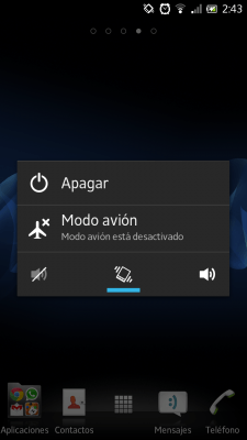 Boton apagado Android