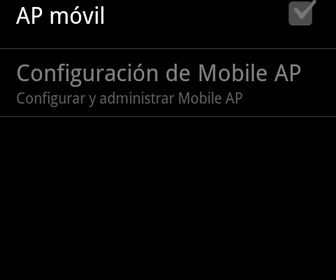 Anclaje a red usb Android