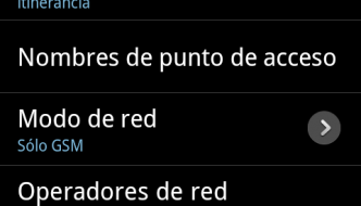 Itinerancia de datos Android