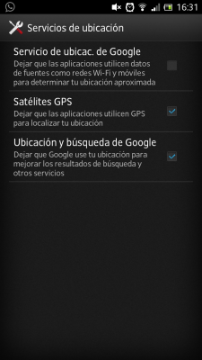 Servicios ubicación Android