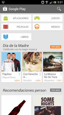 Google Play nuevo diseño