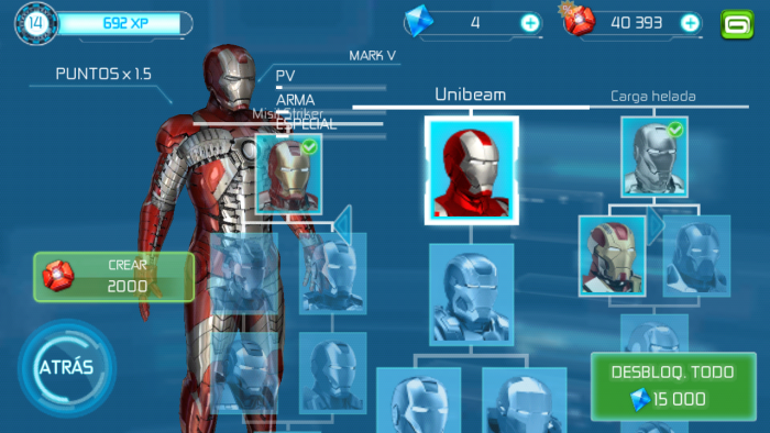 Iron man 3 armaduras