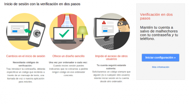La verificación en 2 pasos de Google y Android