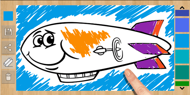 Aplicación de colorear en Android, para niños y padres