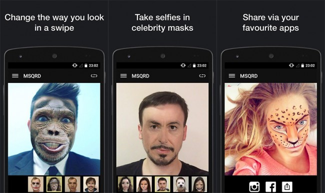Cambiarte de cara con Android ya es posible con MSQRD